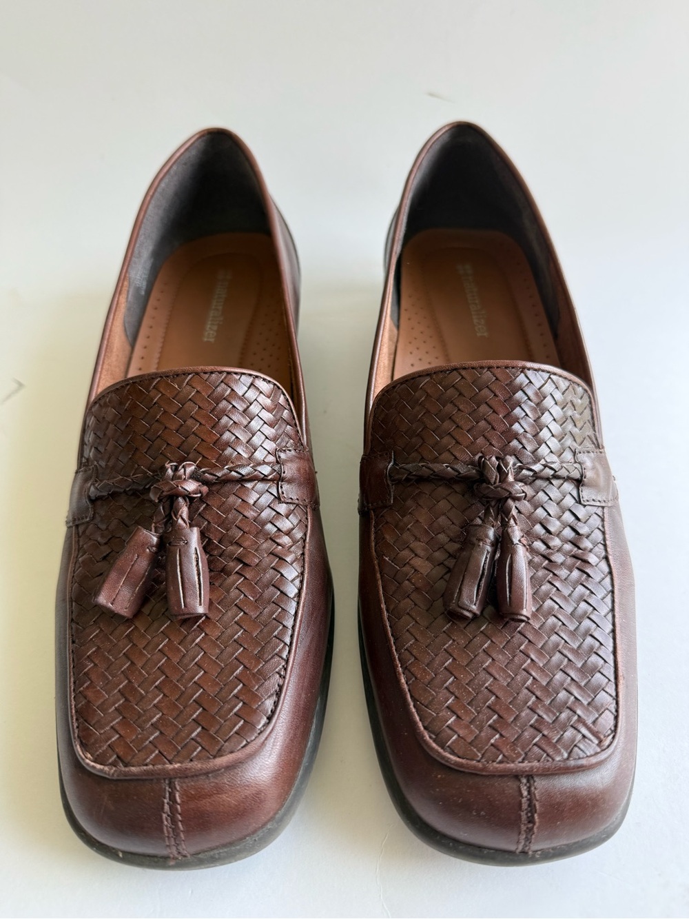 Naturalizer Women's Brown Woven Tassel Loafers